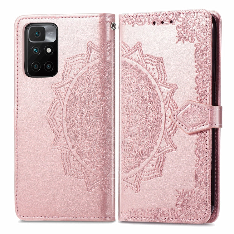 For Xiaomi Redmi 10 Mandala Embossing Pattern Horizontal Flip Leather Case with Holder & Card Slots & Wallet & Lanyard