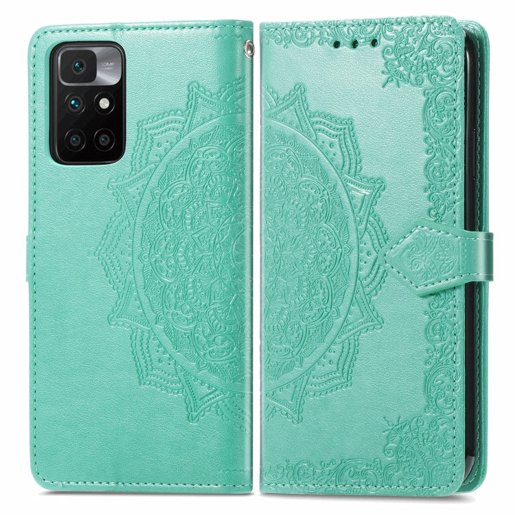 For Xiaomi Redmi 10 Mandala Embossing Pattern Horizontal Flip Leather Case with Holder & Card Slots & Wallet & Lanyard