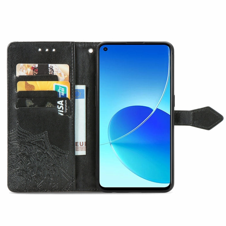 For OPPO Reno6 Z Mandala Embossing Pattern Horizontal Flip Leather Case with Holder & Card Slots & Wallet & Lanyard
