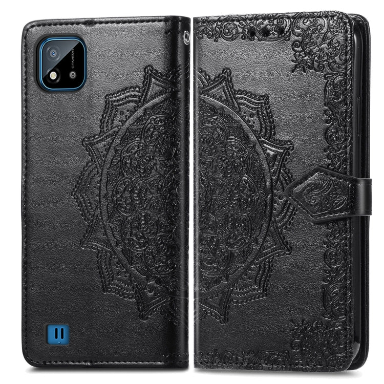 For OPPO Realme C20 Mandala Embossing Pattern Horizontal Flip Leather Case with Holder & Card Slots & Wallet & Lanyard