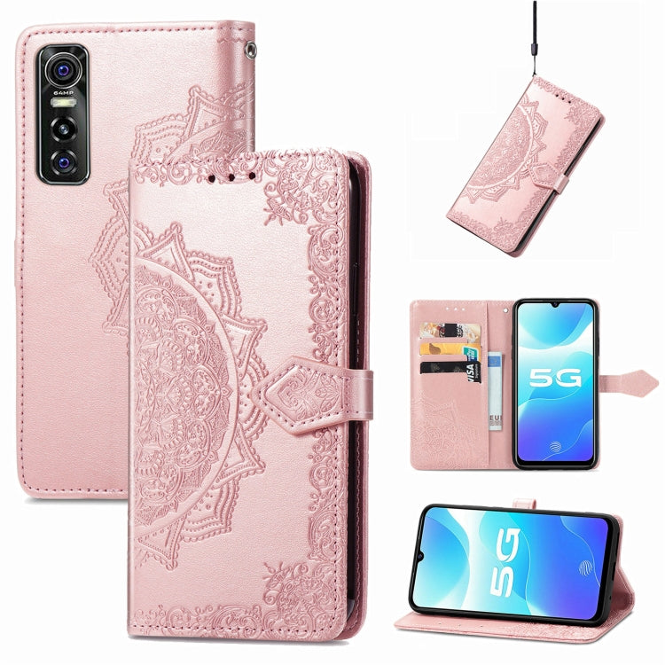 For vivo S7 E Mandala Embossing Pattern Horizontal Flip Leather Case with Holder & Card Slots & Wallet & Lanyard