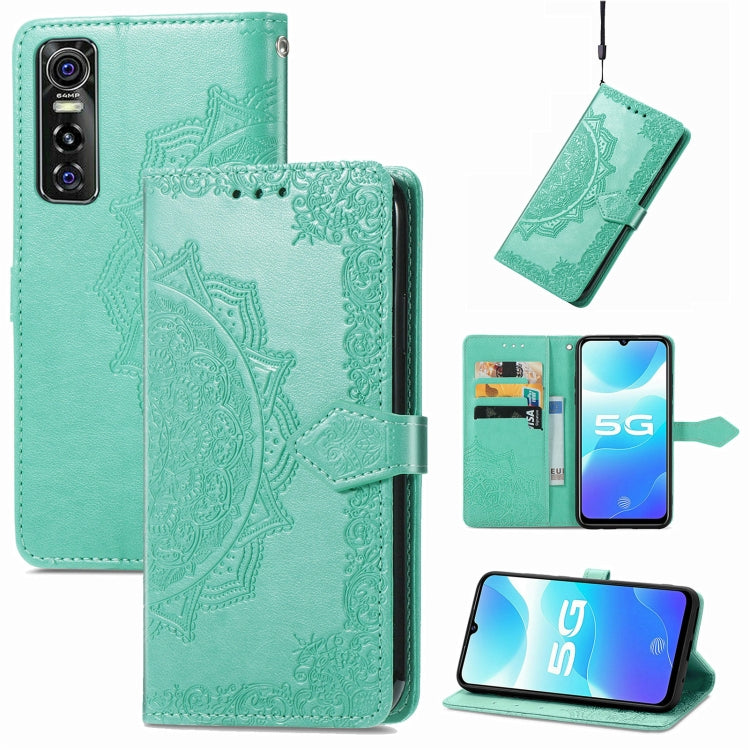 For vivo S7 E Mandala Embossing Pattern Horizontal Flip Leather Case with Holder & Card Slots & Wallet & Lanyard