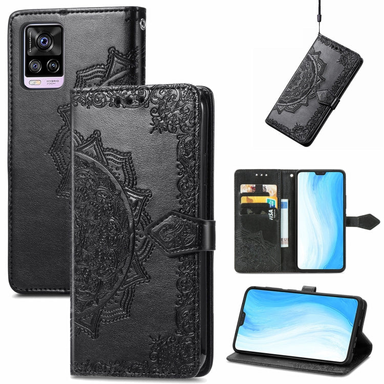 For vivo S7 Mandala Embossing Pattern Horizontal Flip Leather Case with Holder & Card Slots & Wallet & Lanyard