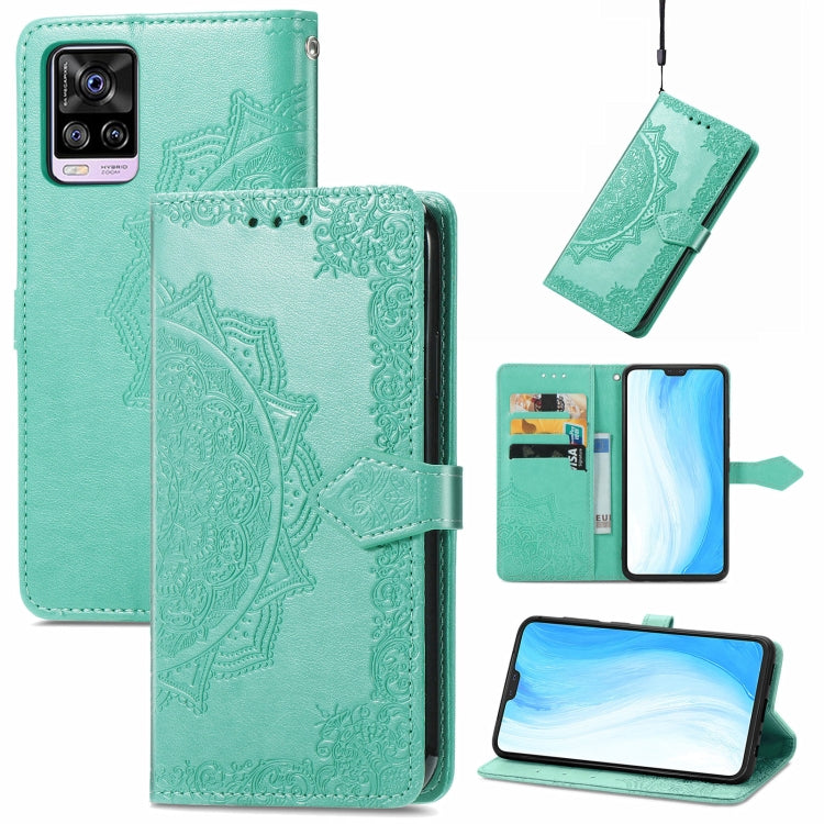 For vivo S7 Mandala Embossing Pattern Horizontal Flip Leather Case with Holder & Card Slots & Wallet & Lanyard