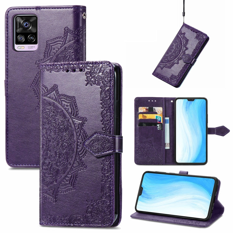 For vivo S7 Mandala Embossing Pattern Horizontal Flip Leather Case with Holder & Card Slots & Wallet & Lanyard