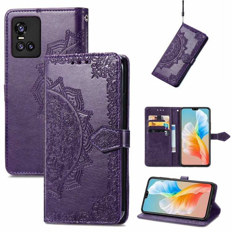 For vivo S10 / S10 Pro Mandala Embossing Pattern Horizontal Flip Leather Case with Holder & Card Slots & Wallet & Lanyard