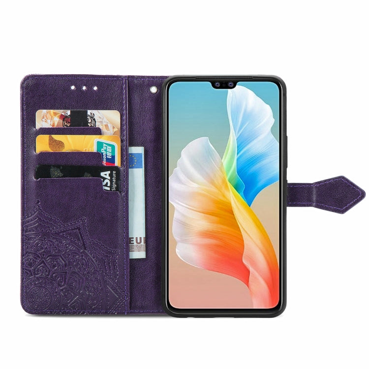 For vivo S10 / S10 Pro Mandala Embossing Pattern Horizontal Flip Leather Case with Holder & Card Slots & Wallet & Lanyard