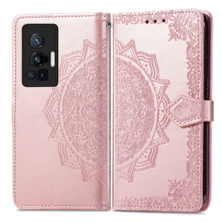 For vivo X70 Pro Mandala Embossing Pattern Horizontal Flip Leather Case with Holder & Card Slots & Wallet & Lanyard