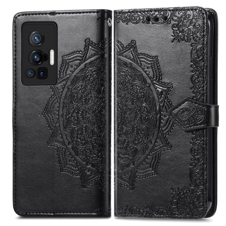 For vivo X70 Pro Mandala Embossing Pattern Horizontal Flip Leather Case with Holder & Card Slots & Wallet & Lanyard
