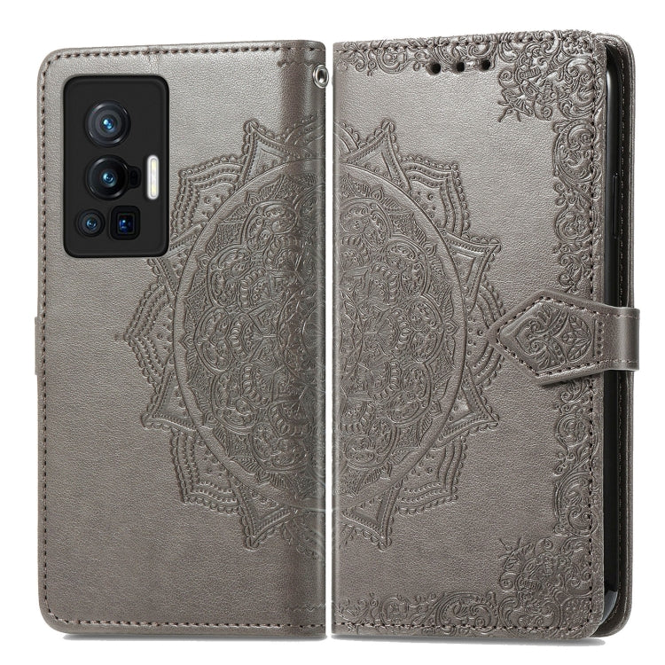 For vivo X70 Pro Mandala Embossing Pattern Horizontal Flip Leather Case with Holder & Card Slots & Wallet & Lanyard