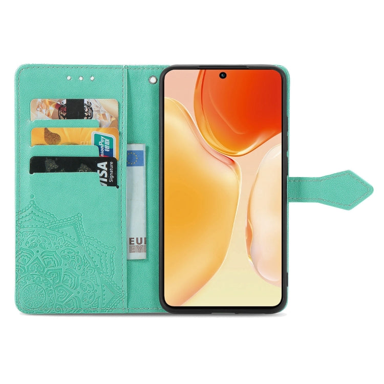 For vivo X70 Pro Mandala Embossing Pattern Horizontal Flip Leather Case with Holder & Card Slots & Wallet & Lanyard
