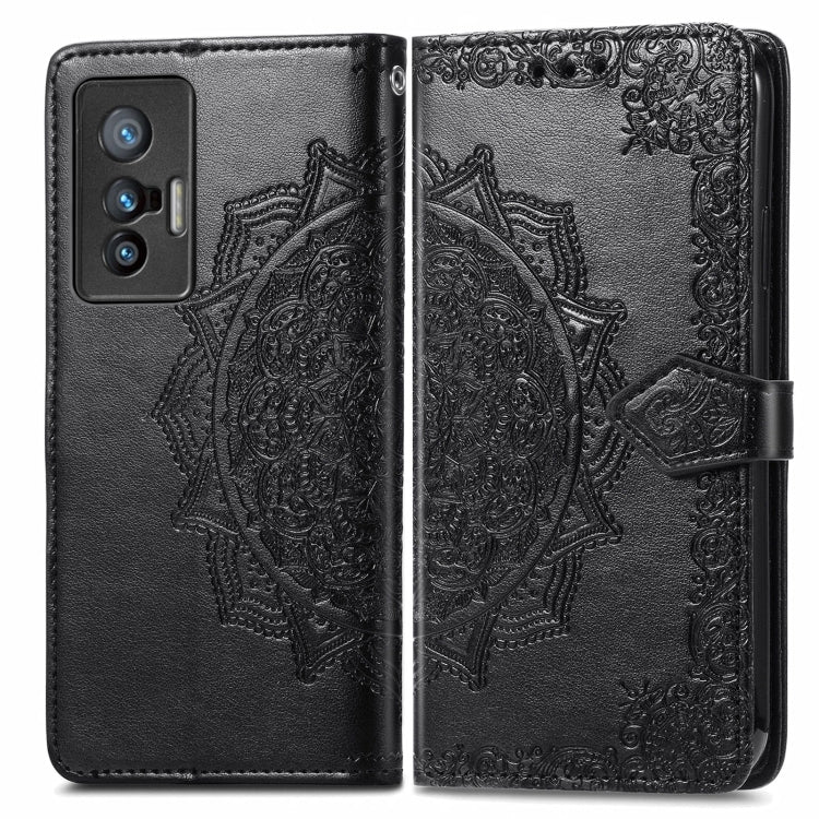 For vivo X70 Mandala Embossing Pattern Horizontal Flip Leather Case with Holder & Card Slots & Wallet & Lanyard