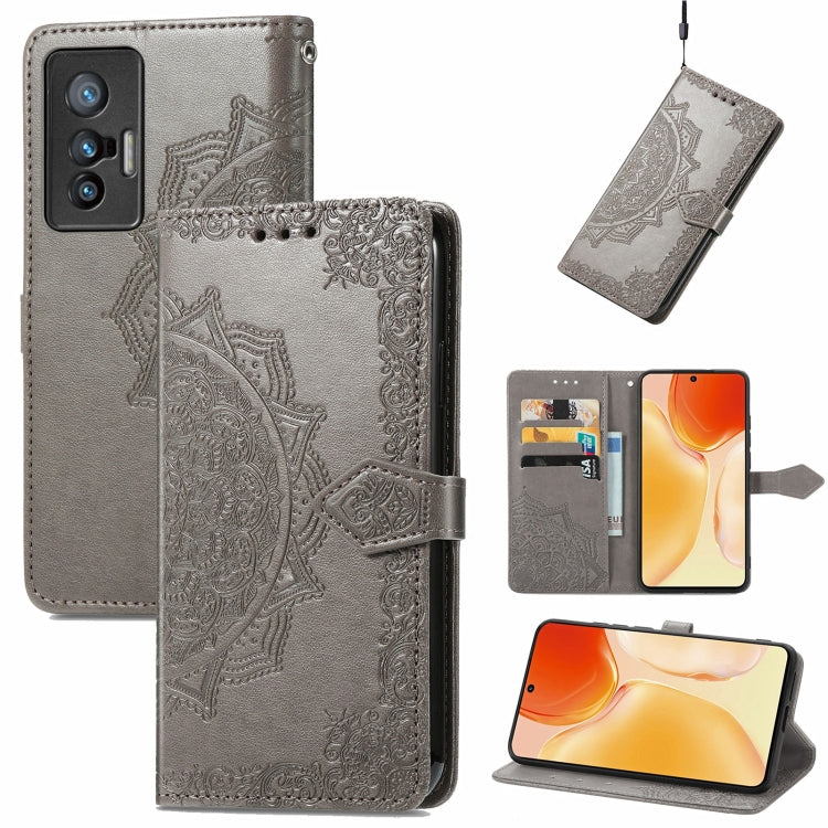 For vivo X70 Mandala Embossing Pattern Horizontal Flip Leather Case with Holder & Card Slots & Wallet & Lanyard