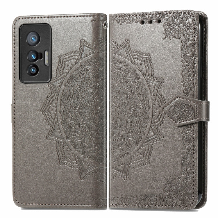 For vivo X70 Mandala Embossing Pattern Horizontal Flip Leather Case with Holder & Card Slots & Wallet & Lanyard