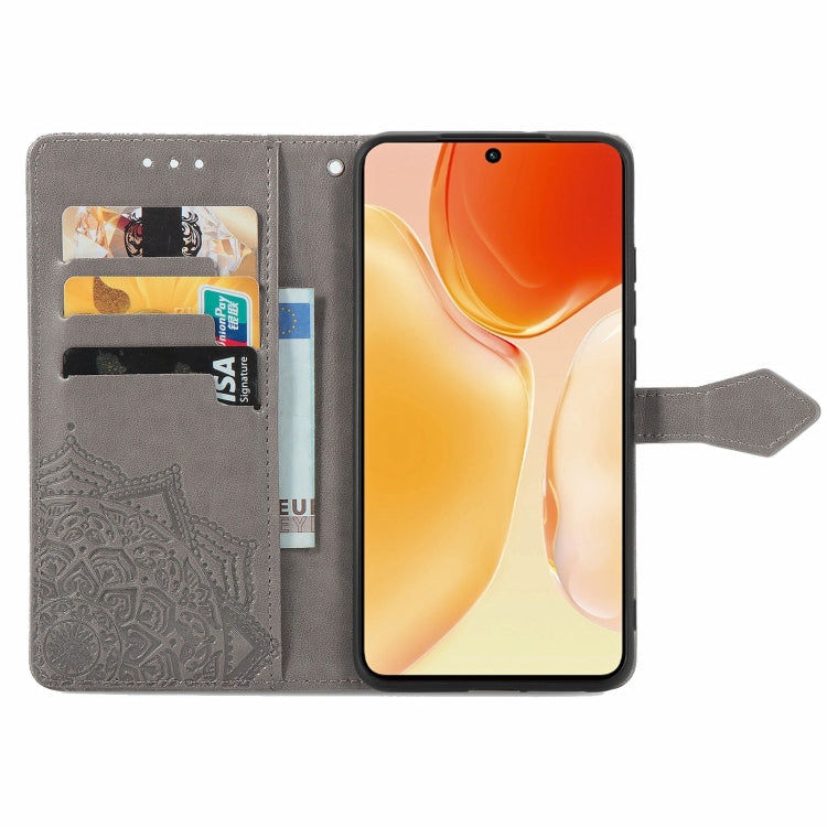 For vivo X70 Mandala Embossing Pattern Horizontal Flip Leather Case with Holder & Card Slots & Wallet & Lanyard