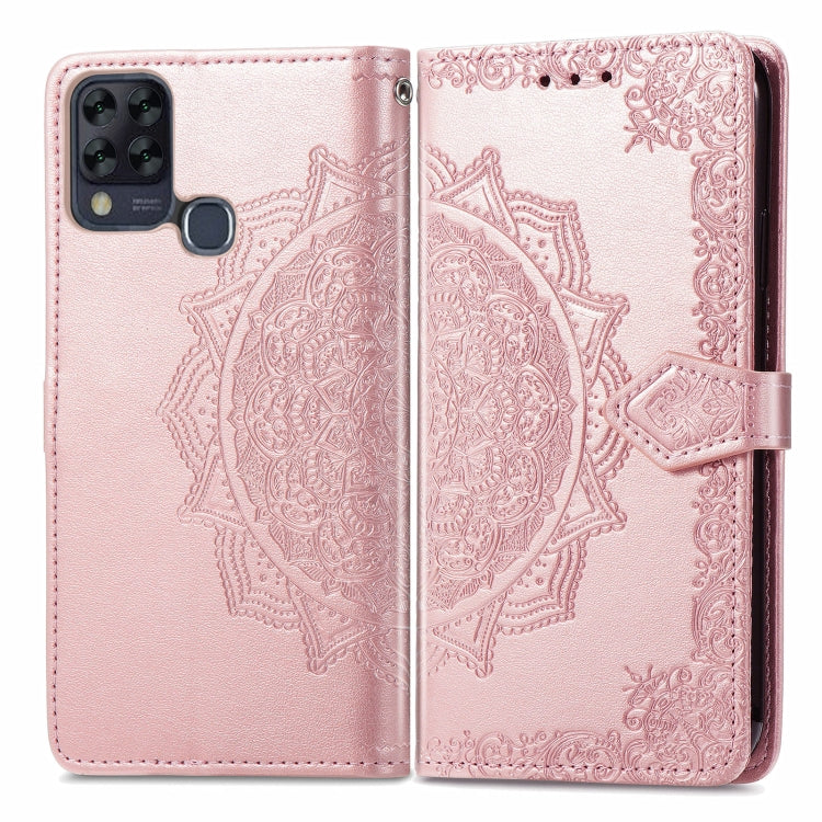For Infinix HOT 10T Mandala Embossing Pattern Horizontal Flip Leather Case with Holder & Card Slots & Wallet & Lanyard