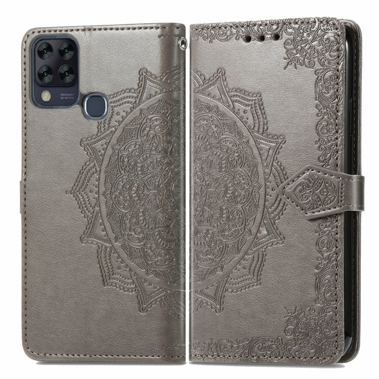 For Infinix HOT 10T Mandala Embossing Pattern Horizontal Flip Leather Case with Holder & Card Slots & Wallet & Lanyard