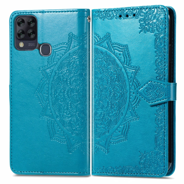 For Infinix HOT 10T Mandala Embossing Pattern Horizontal Flip Leather Case with Holder & Card Slots & Wallet & Lanyard