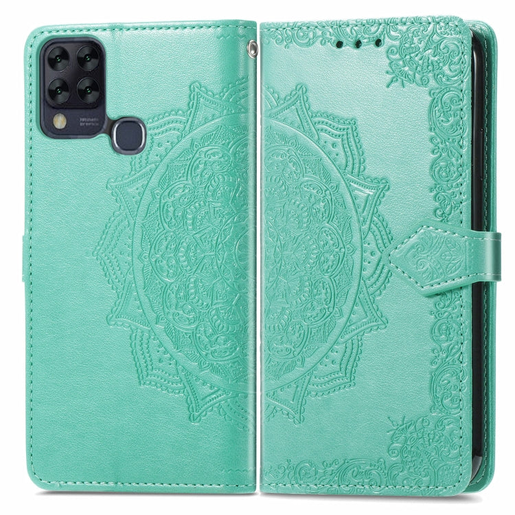 For Infinix HOT 10T Mandala Embossing Pattern Horizontal Flip Leather Case with Holder & Card Slots & Wallet & Lanyard