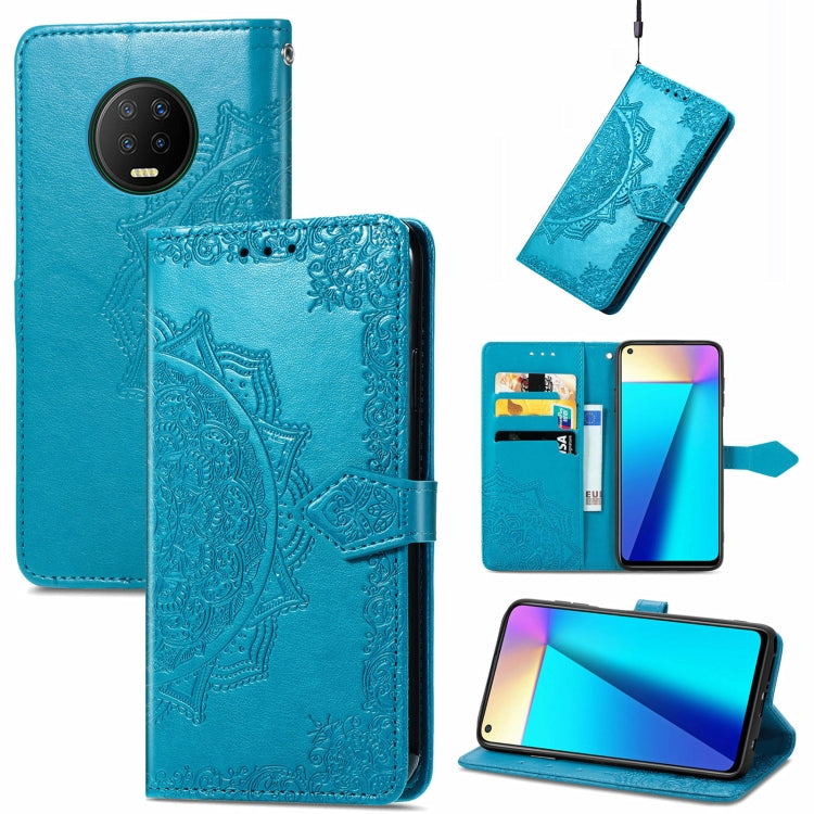 For Infinix Note 7 Mandala Embossing Pattern Horizontal Flip Leather Case with Holder & Card Slots & Wallet & Lanyard