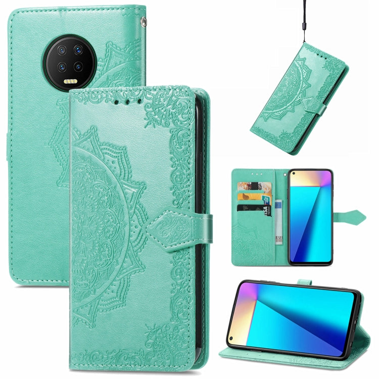 For Infinix Note 7 Mandala Embossing Pattern Horizontal Flip Leather Case with Holder & Card Slots & Wallet & Lanyard