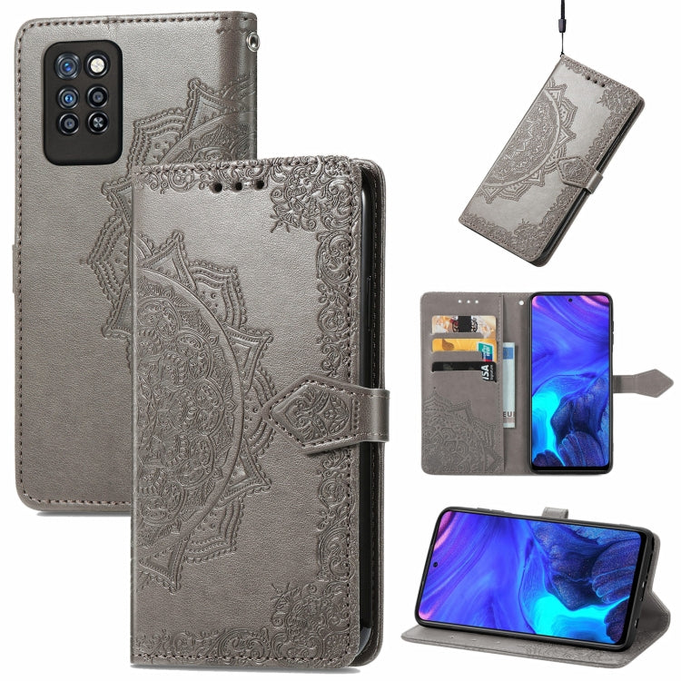 For Infinix Note 10 Pro Mandala Embossing Pattern Horizontal Flip Leather Case with Holder & Card Slots & Wallet & Lanyard