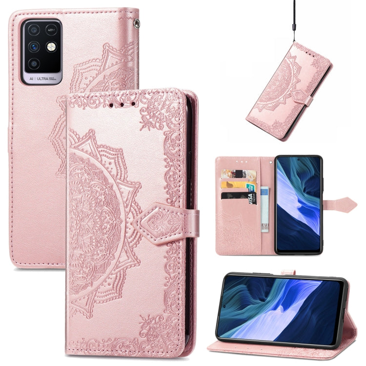 For Infinix Note 10 Mandala Embossing Pattern Horizontal Flip Leather Case with Holder & Card Slots & Wallet & Lanyard