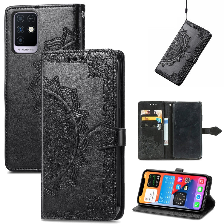 For Infinix Note 10 Mandala Embossing Pattern Horizontal Flip Leather Case with Holder & Card Slots & Wallet & Lanyard