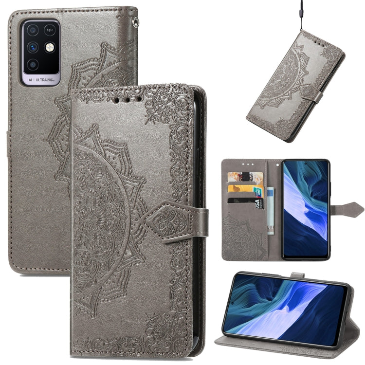 For Infinix Note 10 Mandala Embossing Pattern Horizontal Flip Leather Case with Holder & Card Slots & Wallet & Lanyard