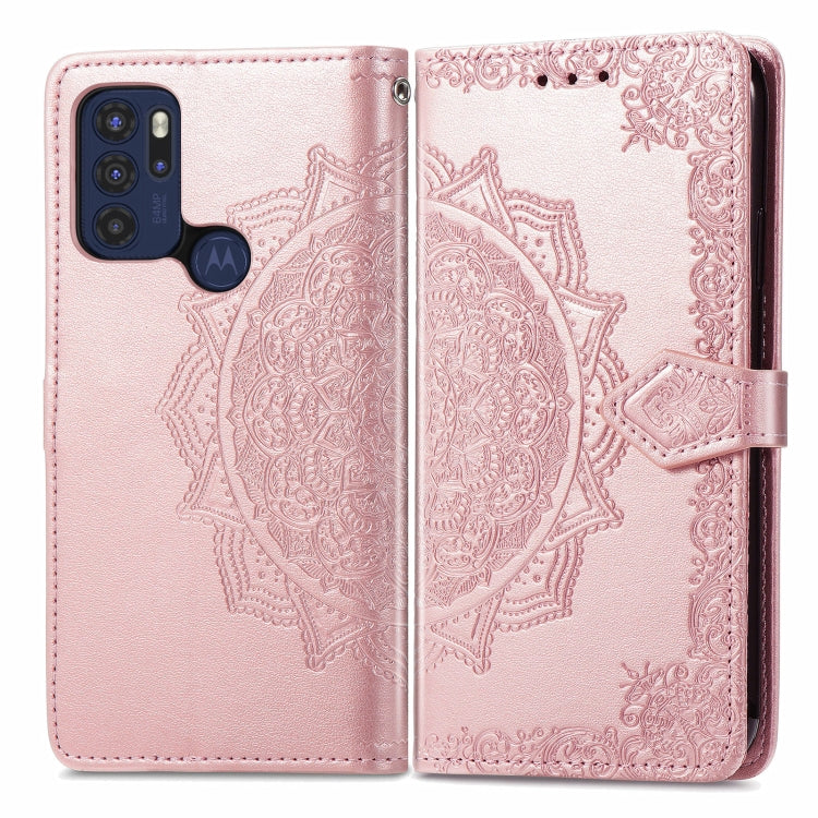 For Motorola Moto G60S Mandala Embossing Pattern Horizontal Flip Leather Case with Holder & Card Slots & Wallet & Lanyard