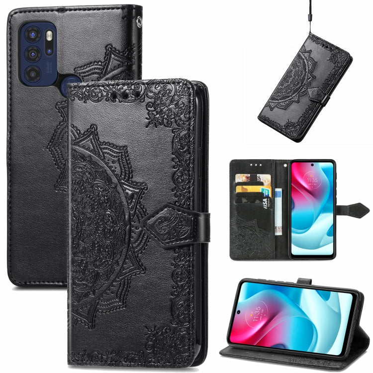 For Motorola Moto G60S Mandala Embossing Pattern Horizontal Flip Leather Case with Holder & Card Slots & Wallet & Lanyard