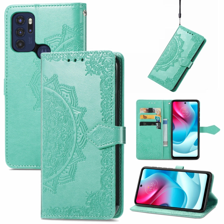 For Motorola Moto G60S Mandala Embossing Pattern Horizontal Flip Leather Case with Holder & Card Slots & Wallet & Lanyard