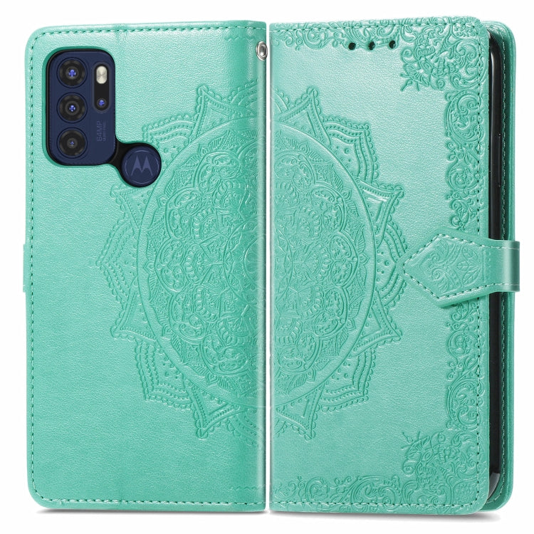 For Motorola Moto G60S Mandala Embossing Pattern Horizontal Flip Leather Case with Holder & Card Slots & Wallet & Lanyard