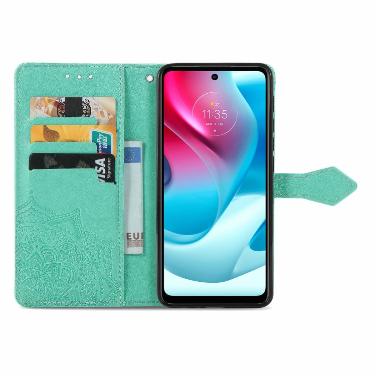 For Motorola Moto G60S Mandala Embossing Pattern Horizontal Flip Leather Case with Holder & Card Slots & Wallet & Lanyard
