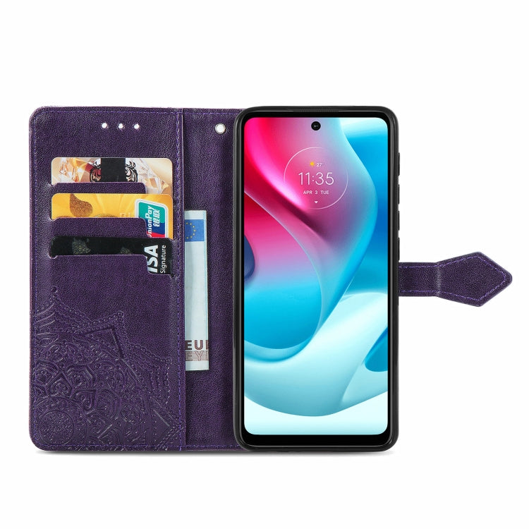 For Motorola Moto G60S Mandala Embossing Pattern Horizontal Flip Leather Case with Holder & Card Slots & Wallet & Lanyard