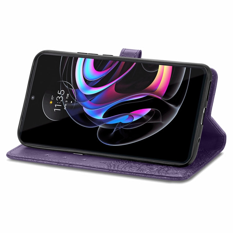 For Motorola Edge 20 Pro Mandala Embossing Pattern Horizontal Flip Leather Case with Holder & Card Slots & Wallet & Lanyard