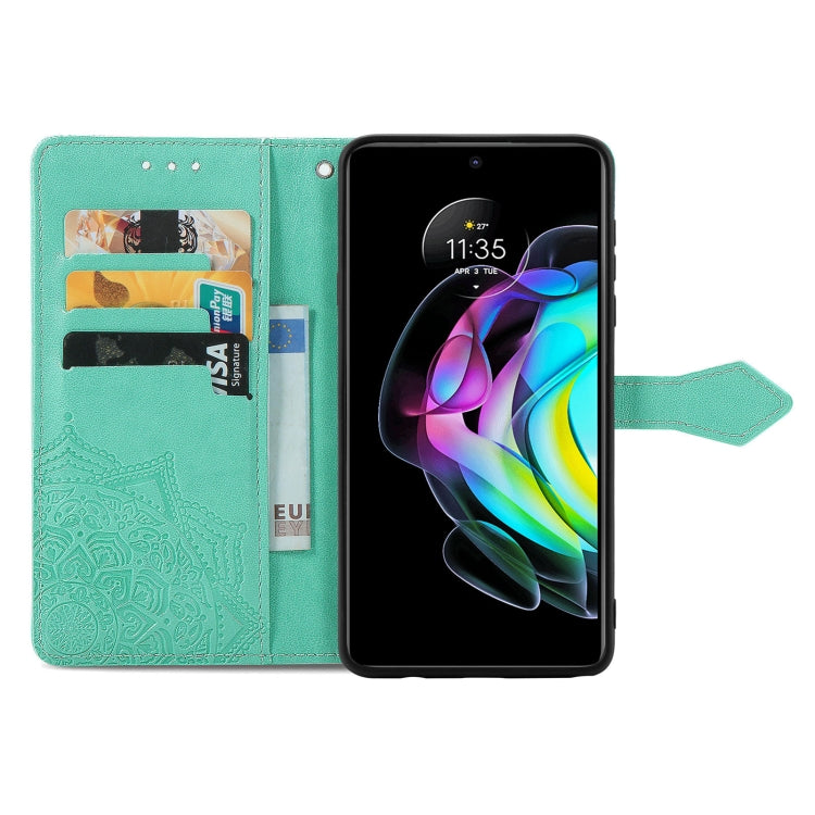 For Motorola Edge 20 Mandala Embossing Pattern Horizontal Flip Leather Case with Holder & Card Slots & Wallet & Lanyard