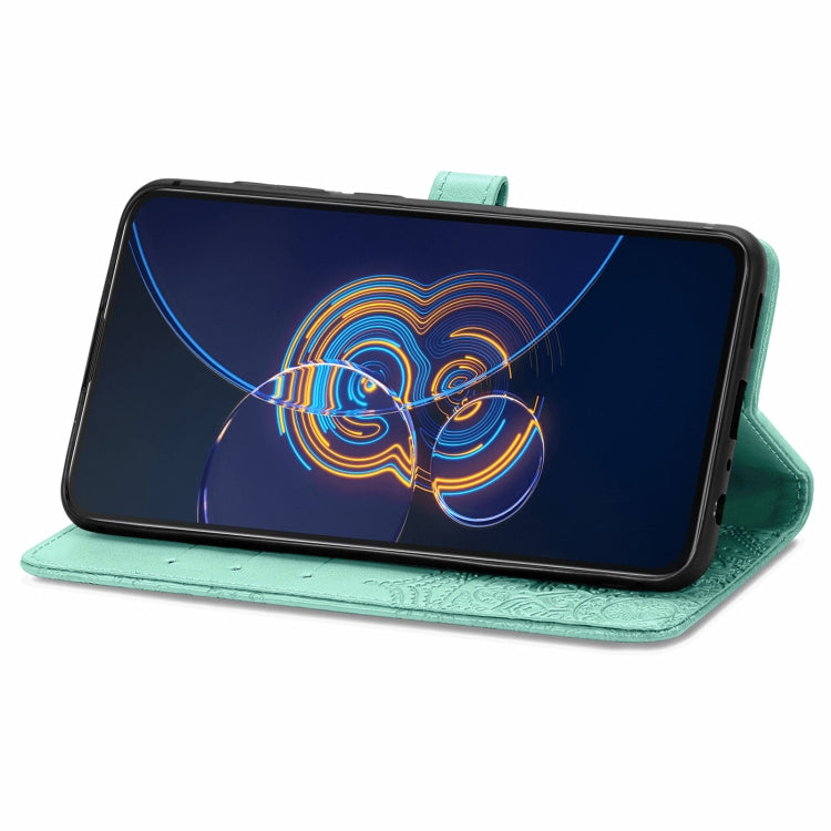 For Asus Zenfone 8 Flip Mandala Embossing Pattern Horizontal Flip Leather Case with Holder & Card Slots & Wallet & Lanyard