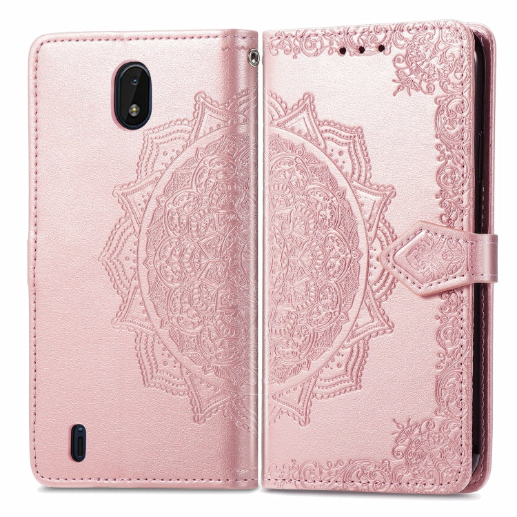 For Nokia C01 Plus Mandala Embossing Pattern Horizontal Flip Leather Case with Holder & Card Slots & Wallet & Lanyard