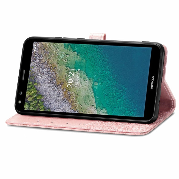 For Nokia C01 Plus Mandala Embossing Pattern Horizontal Flip Leather Case with Holder & Card Slots & Wallet & Lanyard