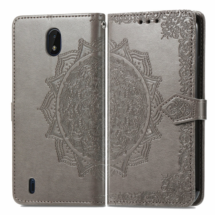 For Nokia C01 Plus Mandala Embossing Pattern Horizontal Flip Leather Case with Holder & Card Slots & Wallet & Lanyard