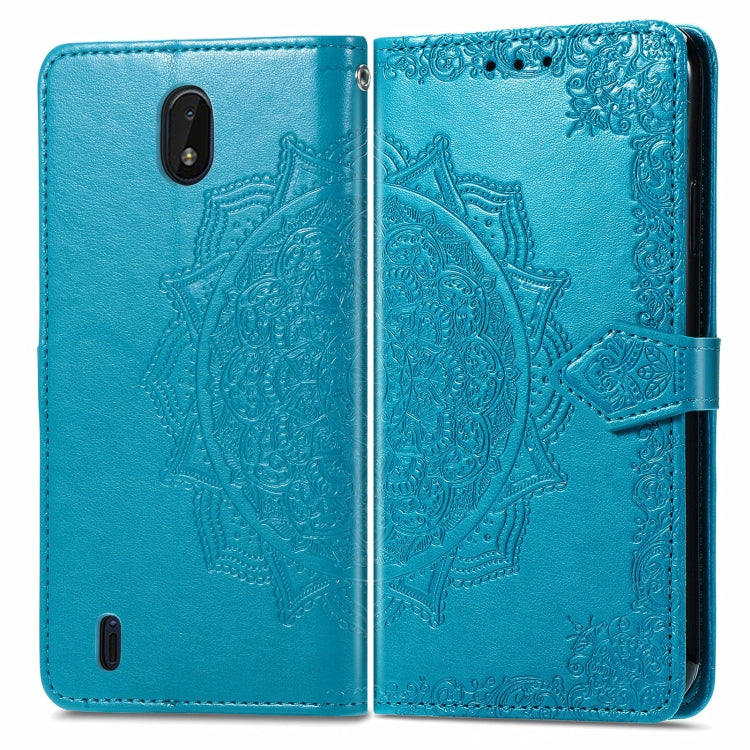 For Nokia C01 Plus Mandala Embossing Pattern Horizontal Flip Leather Case with Holder & Card Slots & Wallet & Lanyard