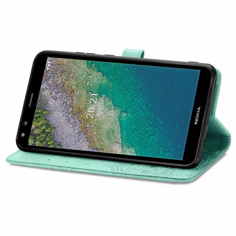 For Nokia C01 Plus Mandala Embossing Pattern Horizontal Flip Leather Case with Holder & Card Slots & Wallet & Lanyard