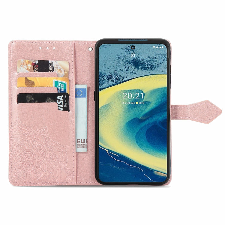 For Nokia XR 20 Mandala Embossing Pattern Horizontal Flip Leather Case with Holder & Card Slots & Wallet & Lanyard
