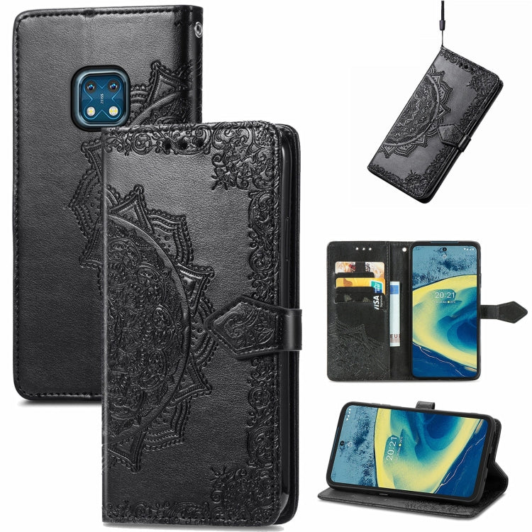 For Nokia XR 20 Mandala Embossing Pattern Horizontal Flip Leather Case with Holder & Card Slots & Wallet & Lanyard