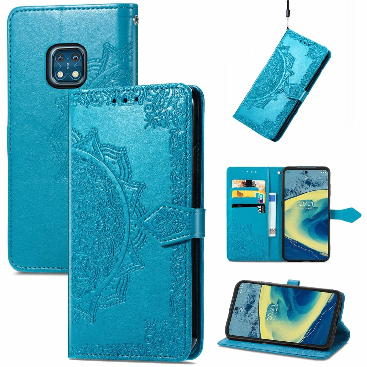 For Nokia XR 20 Mandala Embossing Pattern Horizontal Flip Leather Case with Holder & Card Slots & Wallet & Lanyard