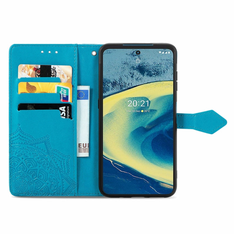 For Nokia XR 20 Mandala Embossing Pattern Horizontal Flip Leather Case with Holder & Card Slots & Wallet & Lanyard