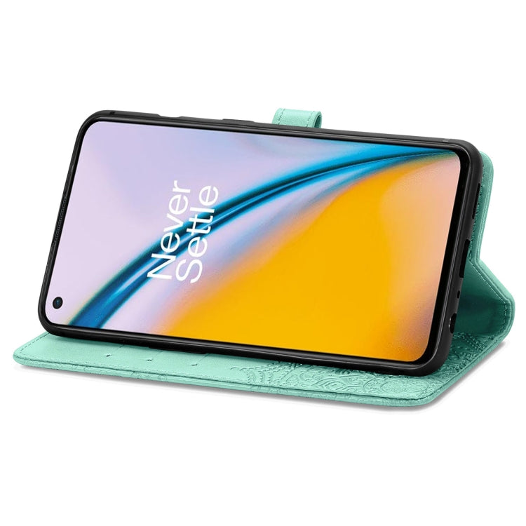 For OnePlus Nord 2 5G Mandala Embossing Pattern Horizontal Flip Leather Case with Holder & Card Slots & Wallet & Lanyard