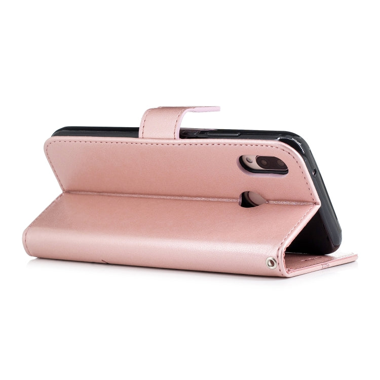 Diamond Encrusted Butterflies Love Flowers Pattern Horizontal Flip Leather Case for Huawei P20 Lite , with Holder & Card Slots & Wallet & Lanyard