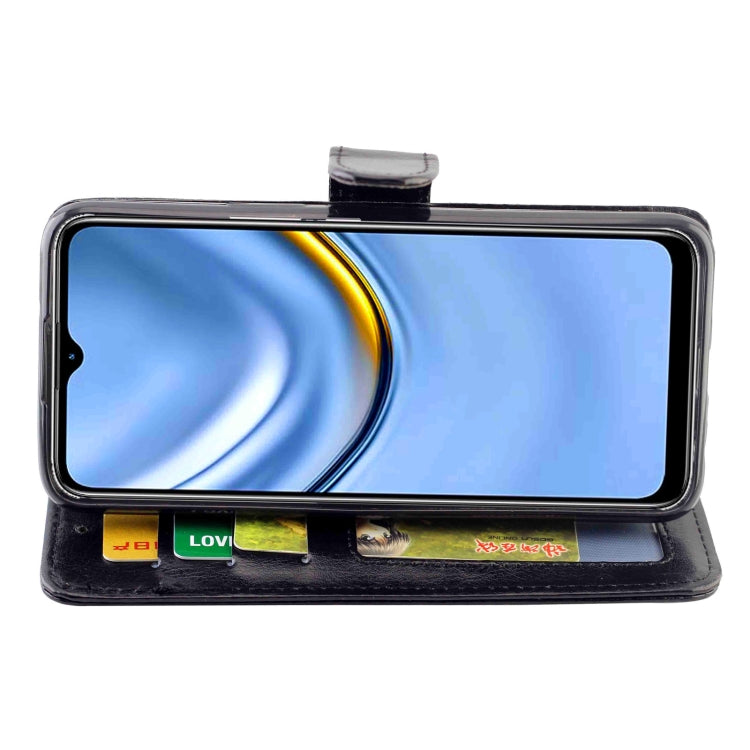 For Honor Play 20 Crazy Horse Texture Leather Horizontal Flip Protective Case with Holder & Card Slots & Wallet & Photo Frame